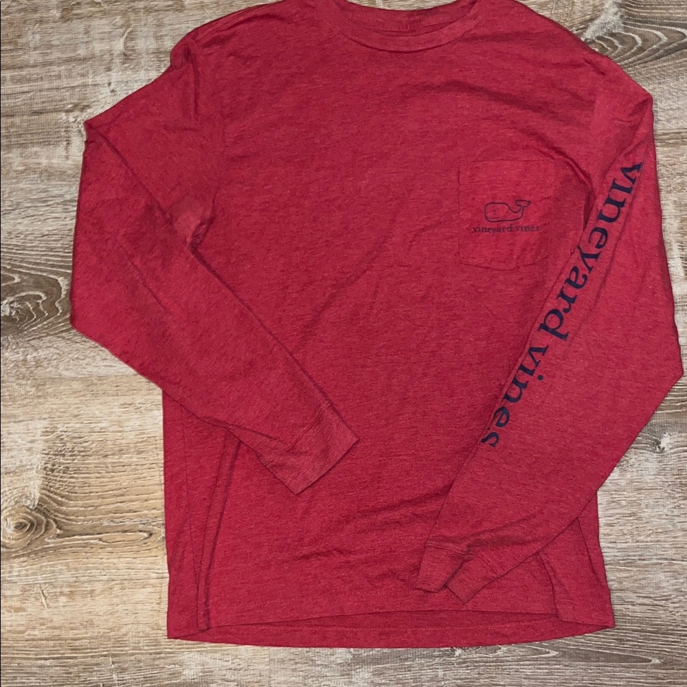 Vineyard Vines Men's Long Sleeve Tee in Red